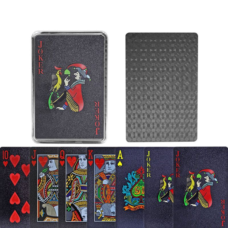 Zwart Pvc Poker Waterdichte Plastic Speelkaarten Party Board Game Scrub Poker Speelkaarten Duurzaam Poker