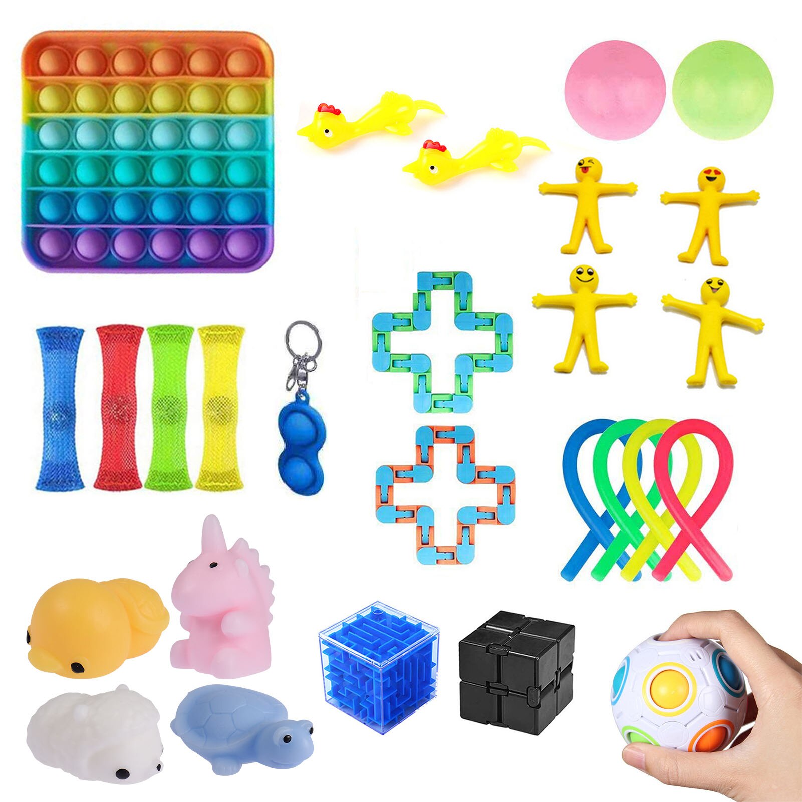 anti stress spielzeug kinder 24PCS Form Push Blase Zappeln Spielzeug Sensorisch... – Vicedeal