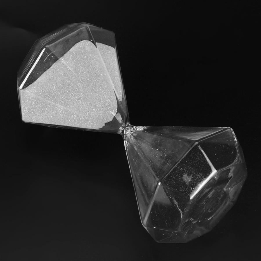 15 Minutes sablier en forme de diamant sablier minuterie sable verre ornement de bureau d'anniversaire décoration de la maison