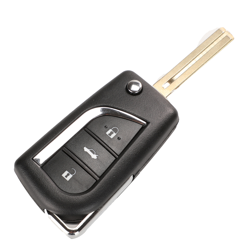 jinyuqin Flip Folding Remote Key Shell Case fit CR2016 Holder for Toyota Levin Camry Reiz Highlander Corolla VA2 Toy48 Toy43: Orange