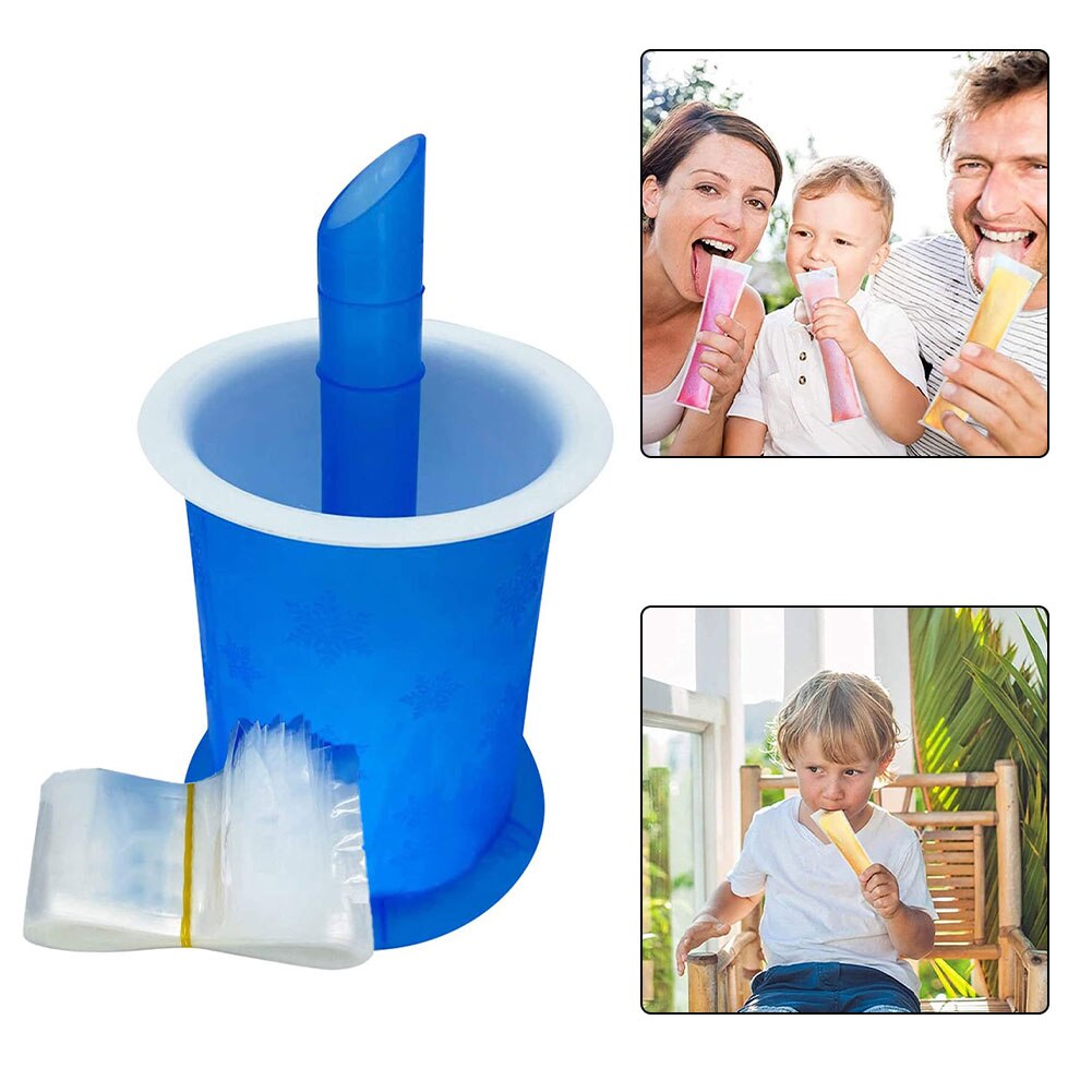 Ice Pop Mold Freeze Pops Maker Ice Lolly Yogurt Ice Cream DIY Mold With Ice Pop Pouches For Yogurt Sticks Juice Fruit Home Use