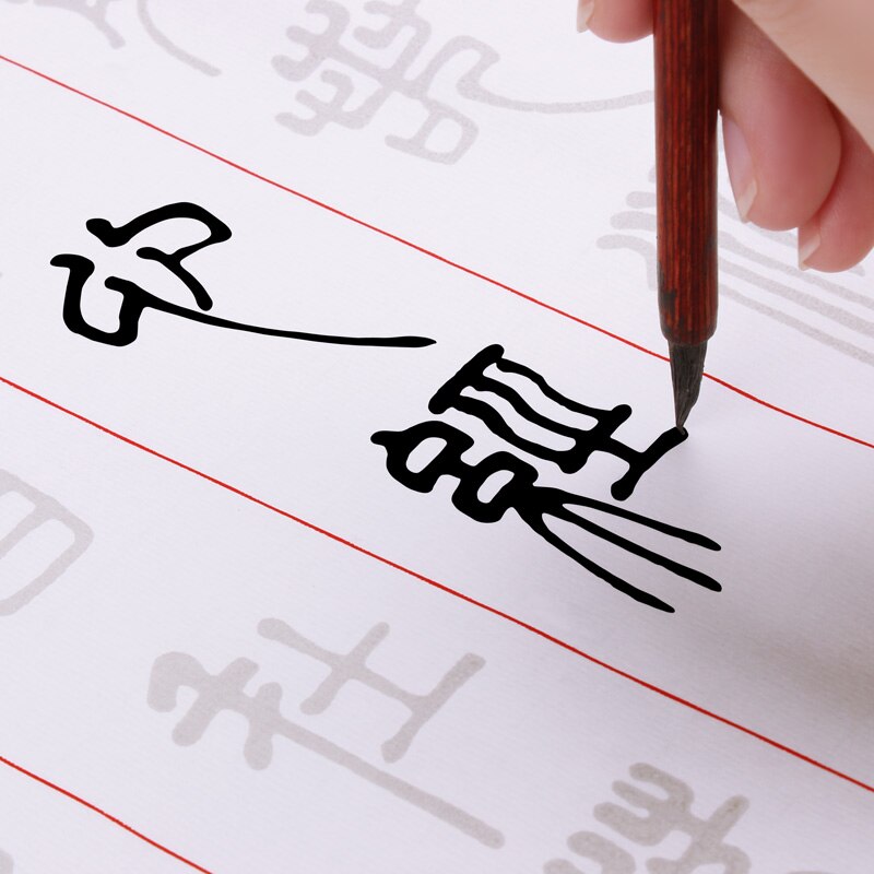 Cuaderno de caligrafía china Zhuanshu, cuaderno de sello Deng Shiru, cuaderno de Sutra del corazón, pincel chino para principiantes, tinta de libro de copia Miaohong