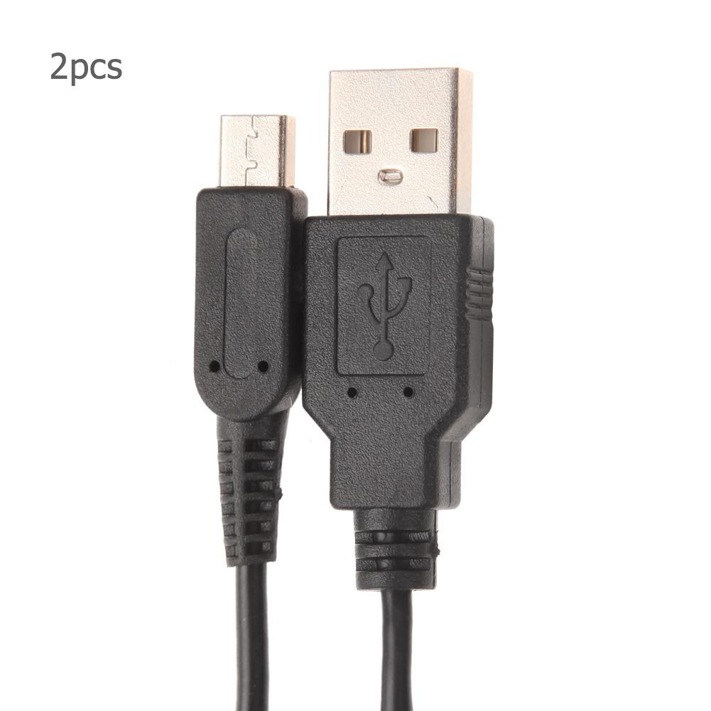 Cabo de carregamento portátil de alta velocidade, 2 peças, 1.2m/pés, excelente tampa externa de pvc, núcleo de cobre, carregador usb para nintendo 2ds