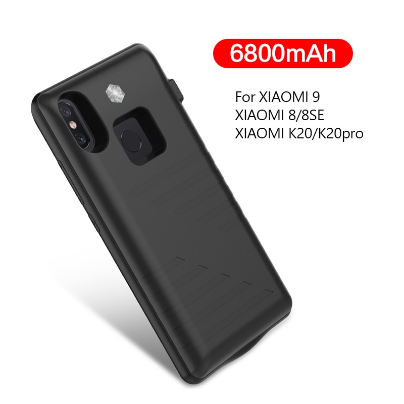 6800mAh Extenal Cassa di Batteria Per Xiao mi mi 9 8 SE Accumulatori E caricabatterie di riserva del pacchetto del Caricatore della Batteria Del Caricatore di Caso per Xiao mi rosso mi K20/K20 pro