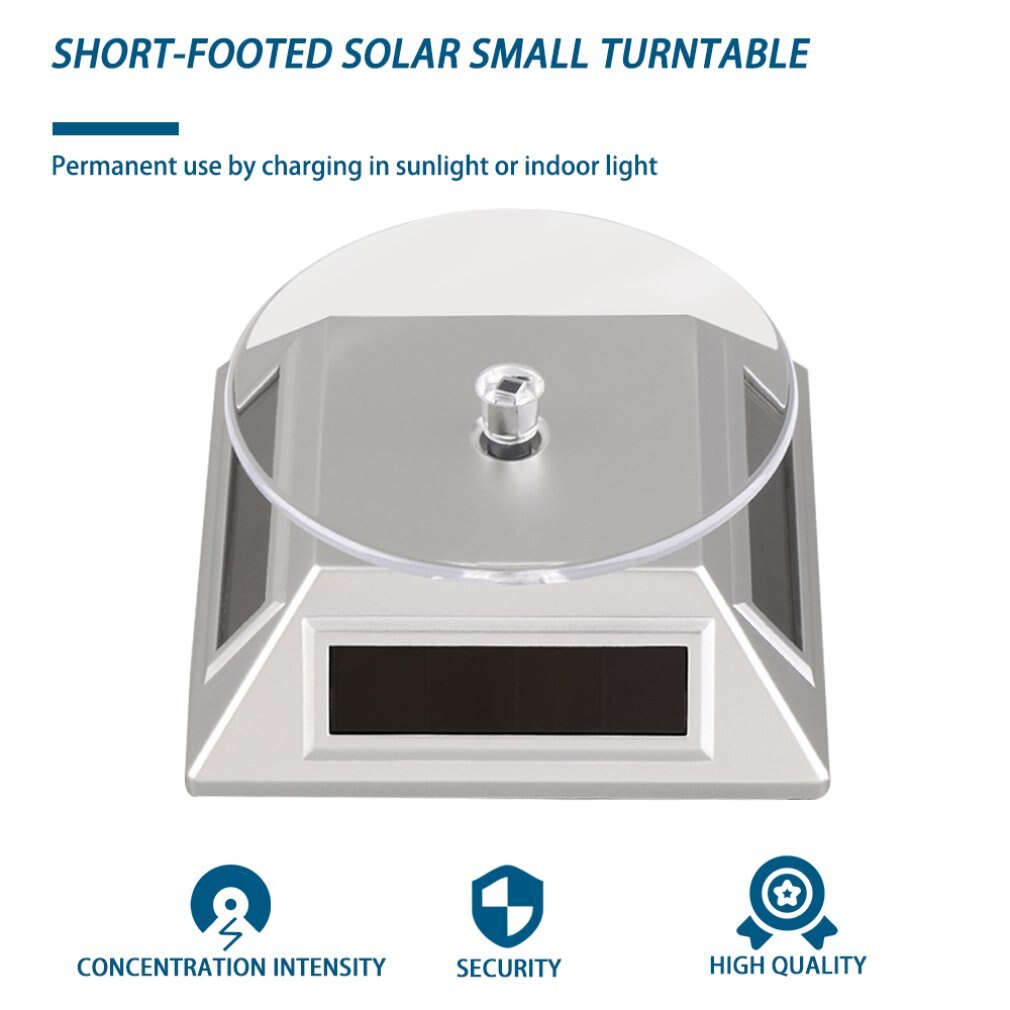 Solar Powered Rotating Jewelry Mobile Phone Ring Bracelet Watch Display Stand Nintendo ONLENY