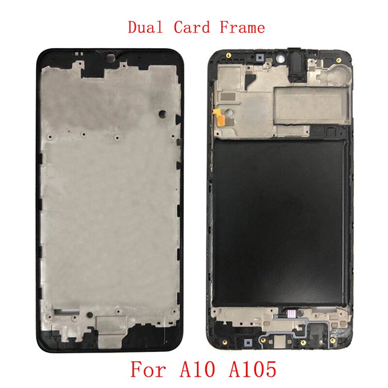 Obudowa środkowa rama LCD Bezel płyta panelu podwozia dla Samsung A10 A20 A30 A40 A50 A60 A70 A10S A20S A50S telefon bliski rama: For A10 Dual Sim
