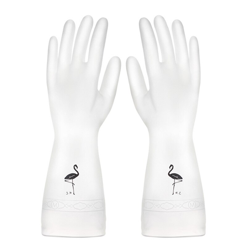 Guantes de goma para lavar platos, limpieza de ropa y comida: 02 / L