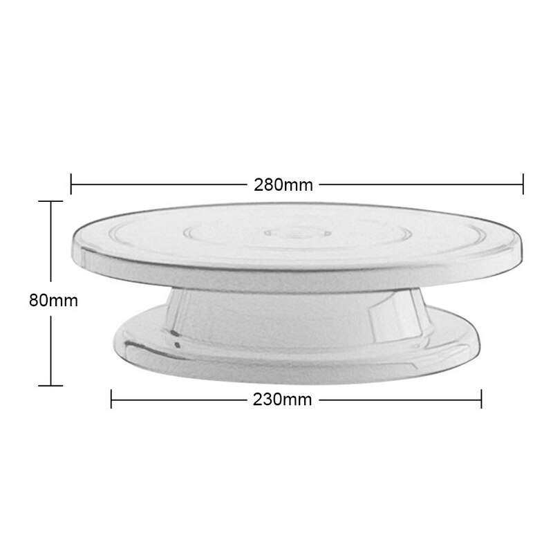 Plato giratorio de plástico antideslizante para decoración de tartas, soporte giratorio para decoración de tartas, placa de mesa giratoria para cocina, herramienta para hornear Pan DIY, 1 Uds.