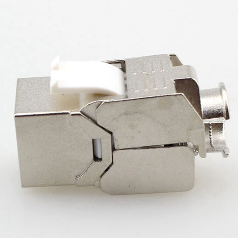 Network Cat6A Toolless Keystone Jack Module Full Shielded RJ45 Socket to LSA Toolfree Termination