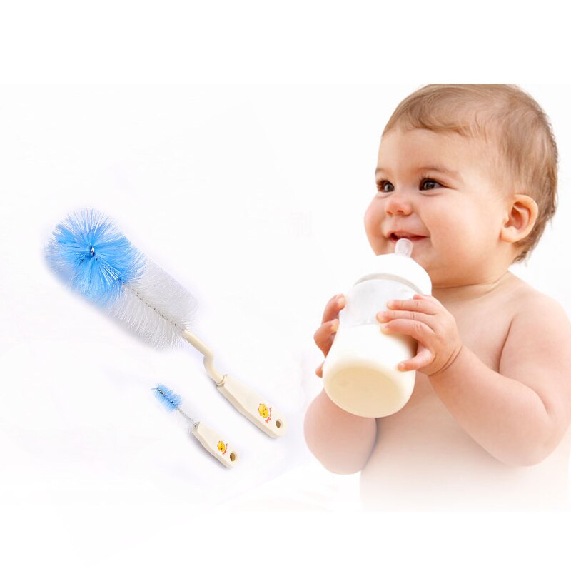 KD3093 2 teile/satz Flasche Pinsel 360 Rotation Silicon Baby Milch Fütterung Flasche Pinsel Nippel Reinigung Tasse Wäscher Waschen Pinsel