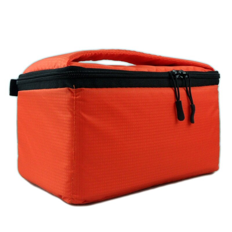 Bolsa de inserción portátil para cámara réflex digital bolsa protectora acolchada para cámara réflex digital, negra, resistente al agua, con cremallera: C