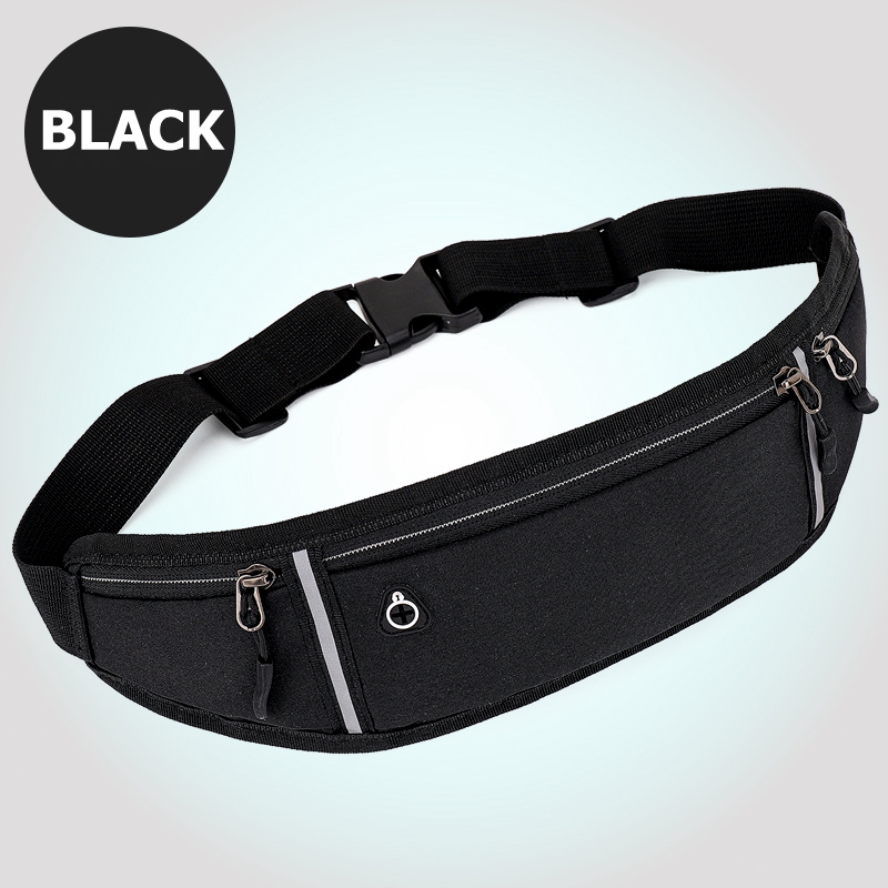 Professionele Hardloop Heuptas Sport Riem Etui Mobiele Telefoon Case Mannen Vrouwen Verborgen Tas Gym Sporttassen Hardloop Riem Taille Pack: Beige