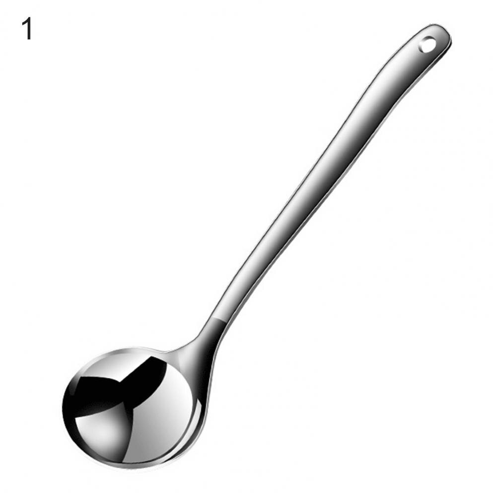 Long Handle Soup Ladle Stainless Steel Soup Spoon Strainer Scoop Food Grade Colander Spoon Pot Serving Spoon Tablespoons: 1