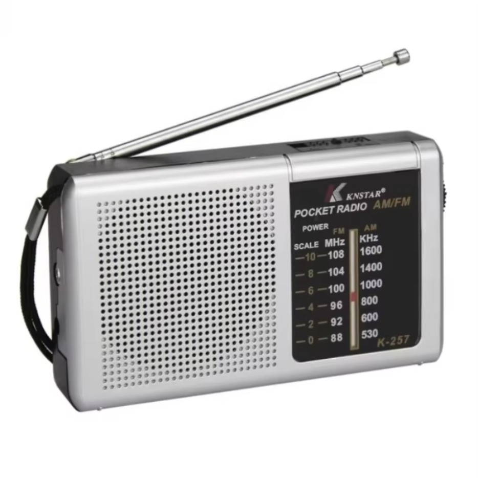 Nuovo AM FM Mini radio portatile a due bande Radio a onde complete alimentata a batteria Altoparlante incorporato Radio di emergenza esterna per anziani