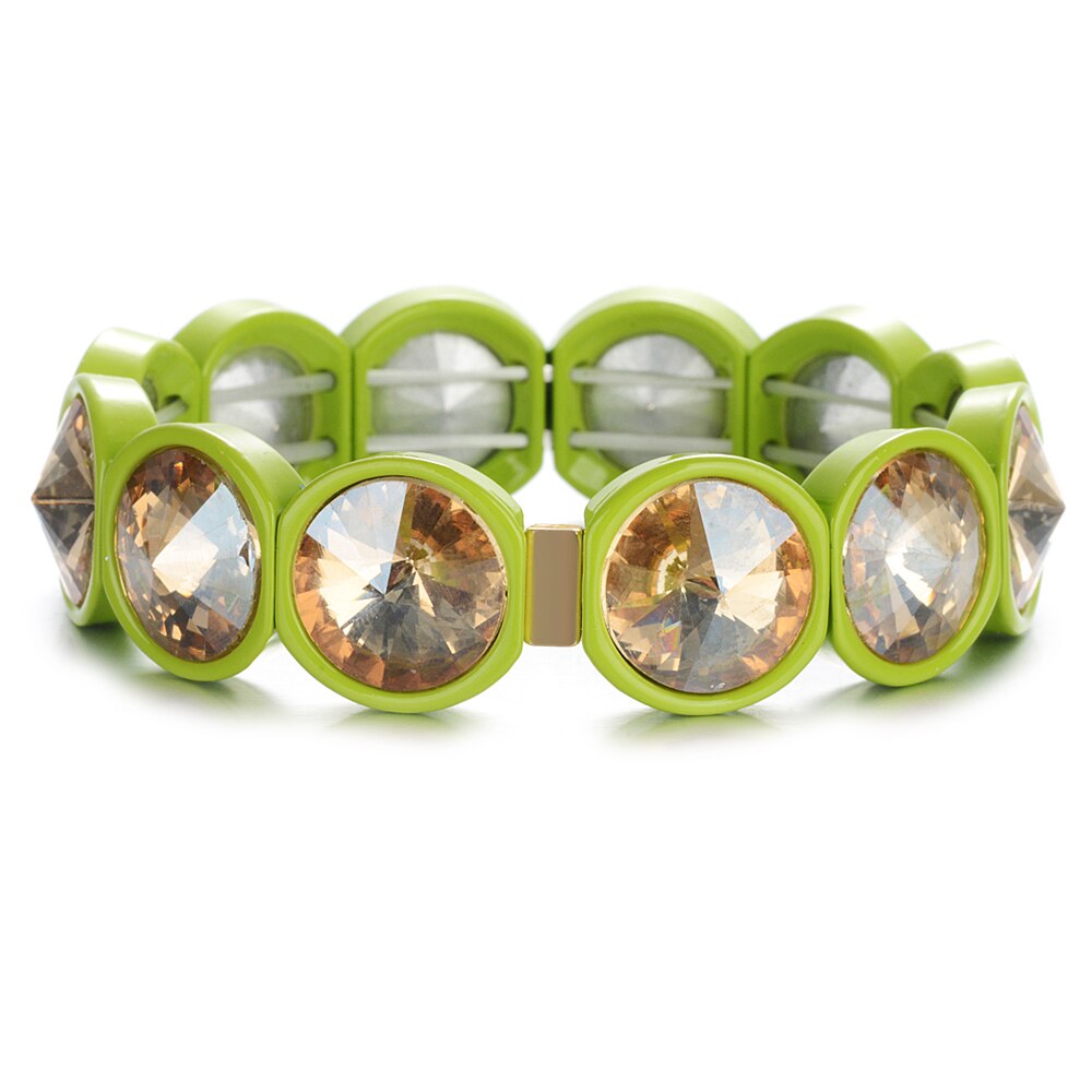 Bracelets en cristal couleur bonbon arc-en-ciel, bijoux avec trou en émail, bracelet bohème pour femme  s192: S192-3