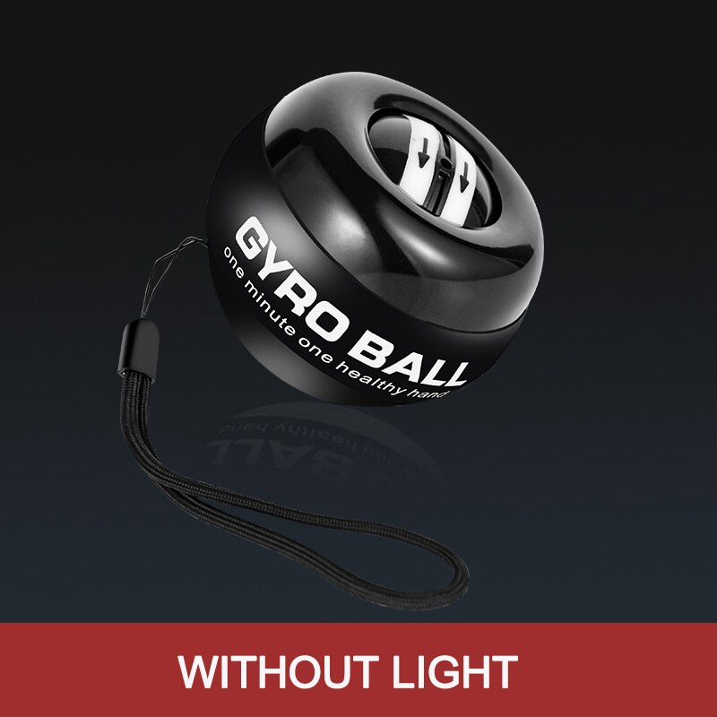 LED Gyroscopic Powerball Wrist Power Arm Hand Grip Muscle Force Trainer Home Gym Fitness Equipment Gyroscope Spinner Balls: Gray