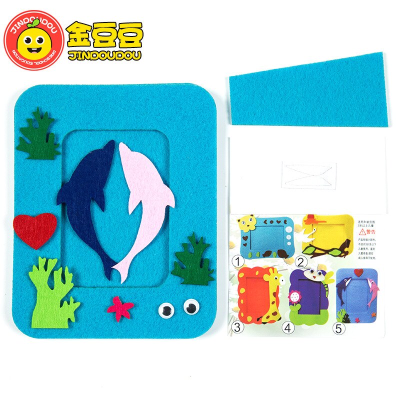 3pcs 5-inch photos Non-woven photo frame small photo frame Kindergarten kids art hand-made Art materials DIY