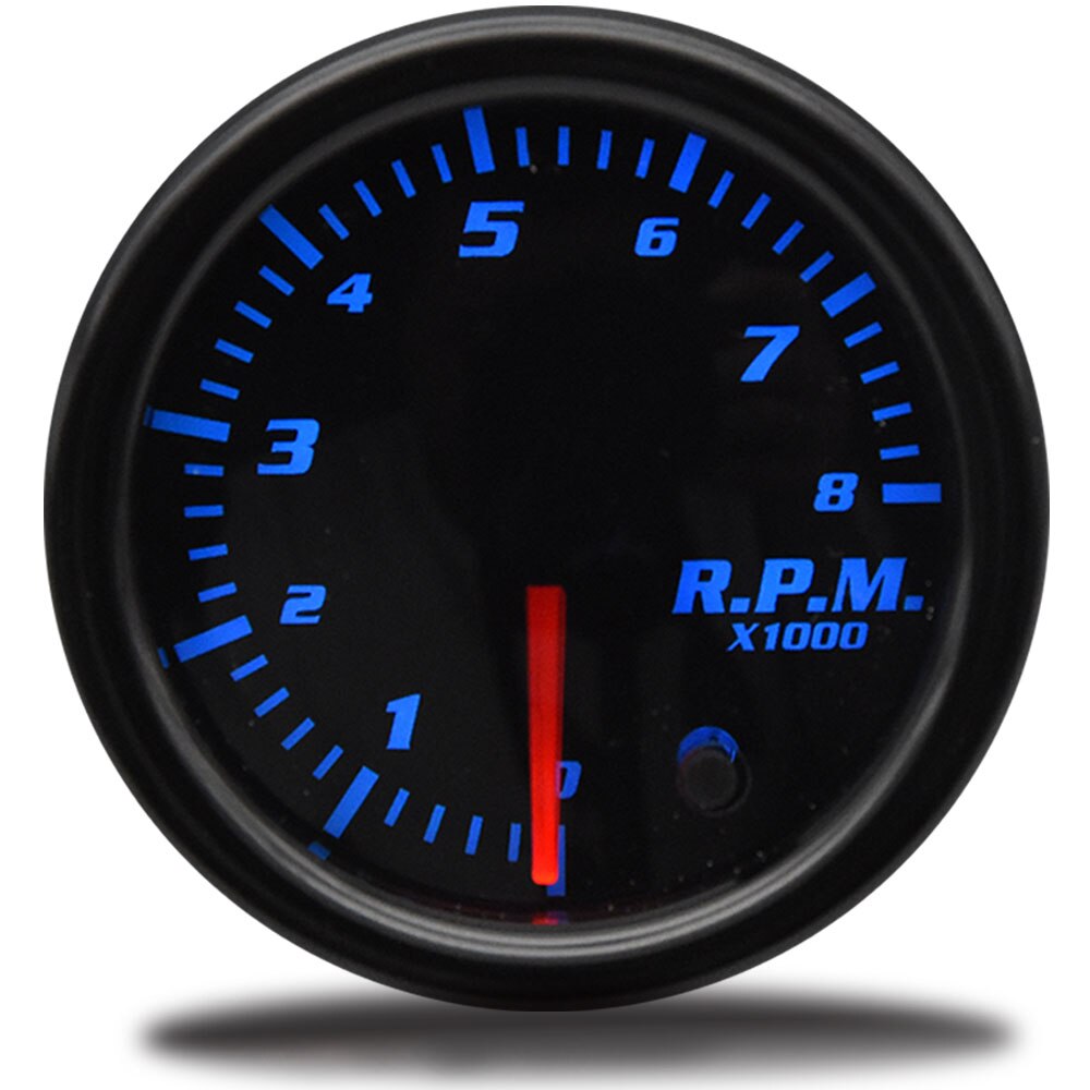 Tacómetro de coche de 2 "y 52mm para motor de barco, 12V, 1-10 cilindros, 7 colores, medidor de rpm, motor automático, luz led de cambio de tacómetro fueraborda
