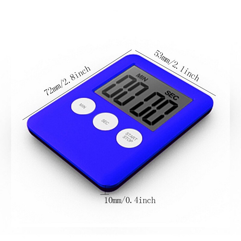 1pcs Ultra-thin LCD Digital Screen Kitchen Timer Kitchen Gadget Cooking Countdown Countdown Loud Alarm Clock With Magnet