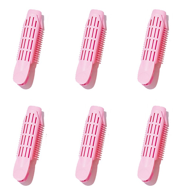 12 Stuks Voluminizing Haarwortel Clip Natuurlijke Pluizig Haar Clip Haar Wortel Curler Roller Zelf Grip Wortel Volume Haar Krultang clip: pink 6pcs