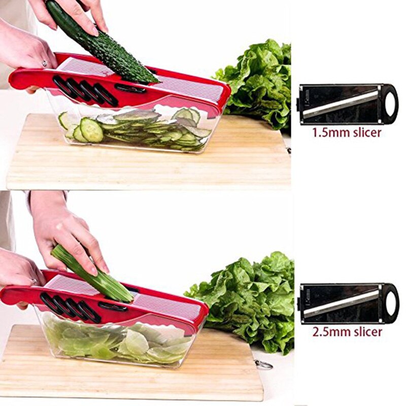 6 In 1 Multifunctionele Groenten Cutter Keuken Roestvrij Blade Rasp Ronde Mandoline Slicer Aardappel Slicer Keuken Gadgets