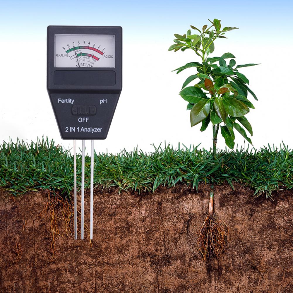 Soil PH Meter Three Probes Accurate Plastic Easy to Use Fertile Tester for Garden