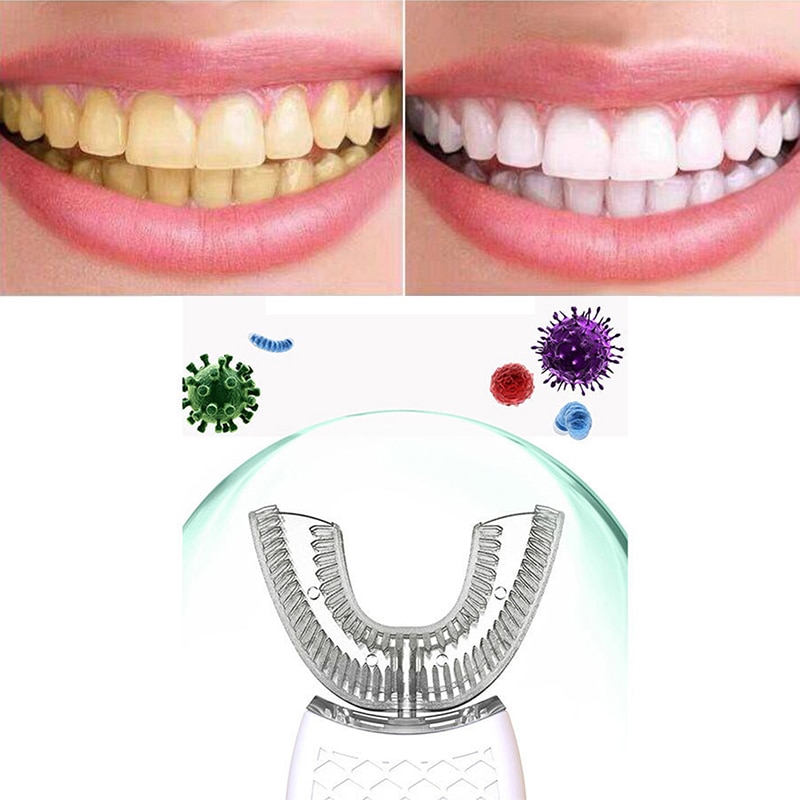 Tanden Whitening Blauw Licht U Ultra Sonic Elektrische Tandenborstel Usb Opladen Intelligente IPX7 Waterdichte Automatische Sonic Tandenborstel