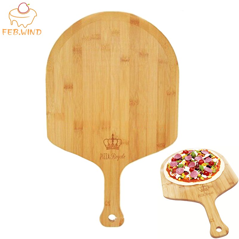 Premium Natuurlijke Bamboe/Houten Pizza Peel/Paddle Pizza Board Met Lange Handvat Hout Pizza Spade/Lifter Parstry gereedschap 040