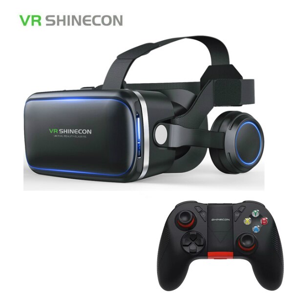 Casque Stereo Shinecon VR Kasten Virtuelle Realität Gläser 3D VR Brille Headset Helm Für Smartphone Clever Telefon Karton Google: VR Plus 886 Fernbedienung