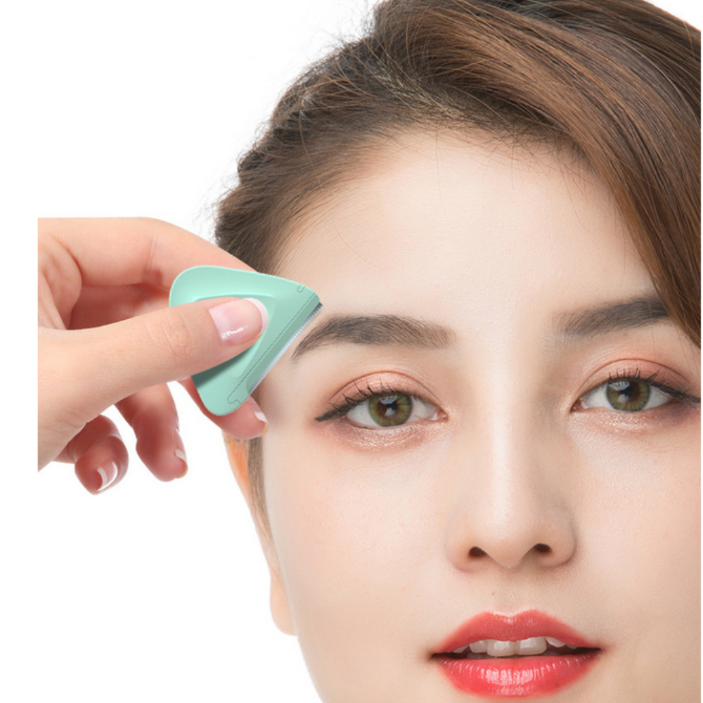 2 stücke Dreieck Augenbrauen Rasieren Messer Edelstahl Makro Augenbraue Rasieren Messer Augenbraue Messer für Frauen Schönheit Make-Up-Tools