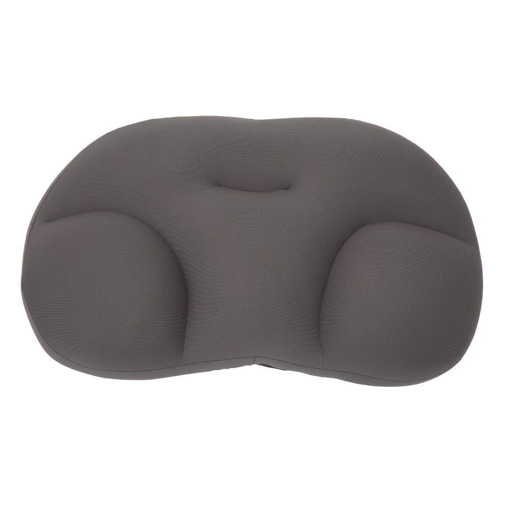 Almohada de cuello 3D avión lavable cuerpo masaje de cuello almohada de viaje almohada portátil descanso del cuello almohadas de espuma almohadilla de cintura: Gris oscuro