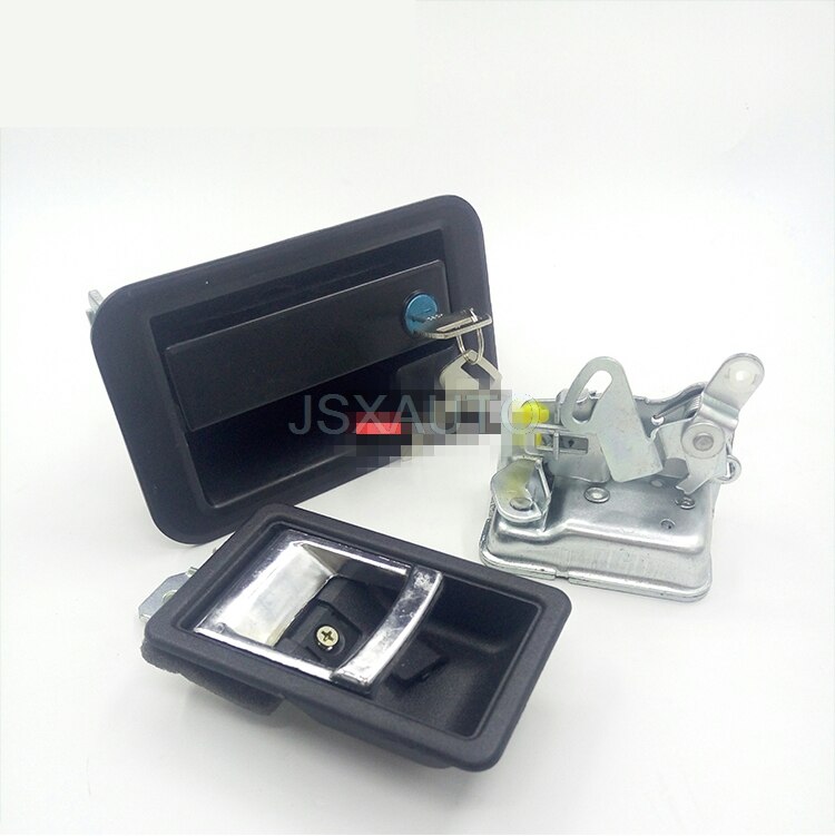 2x Accessoires De Serrure De Porte Génériques Pour Chariot Élévateur, Tracteur, Chargeur - Jaune Et Noir, Métal - Neuf