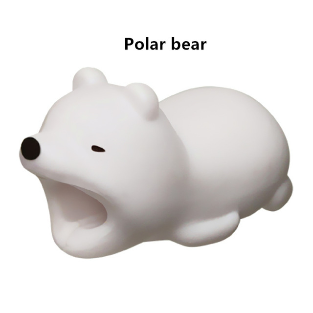 Cartoon dierenpop kabelbeetbeschermer schattige panda voor iphone usb-kabelorganizer opwinder oplader draadhouder voor iphone-kabel: 1