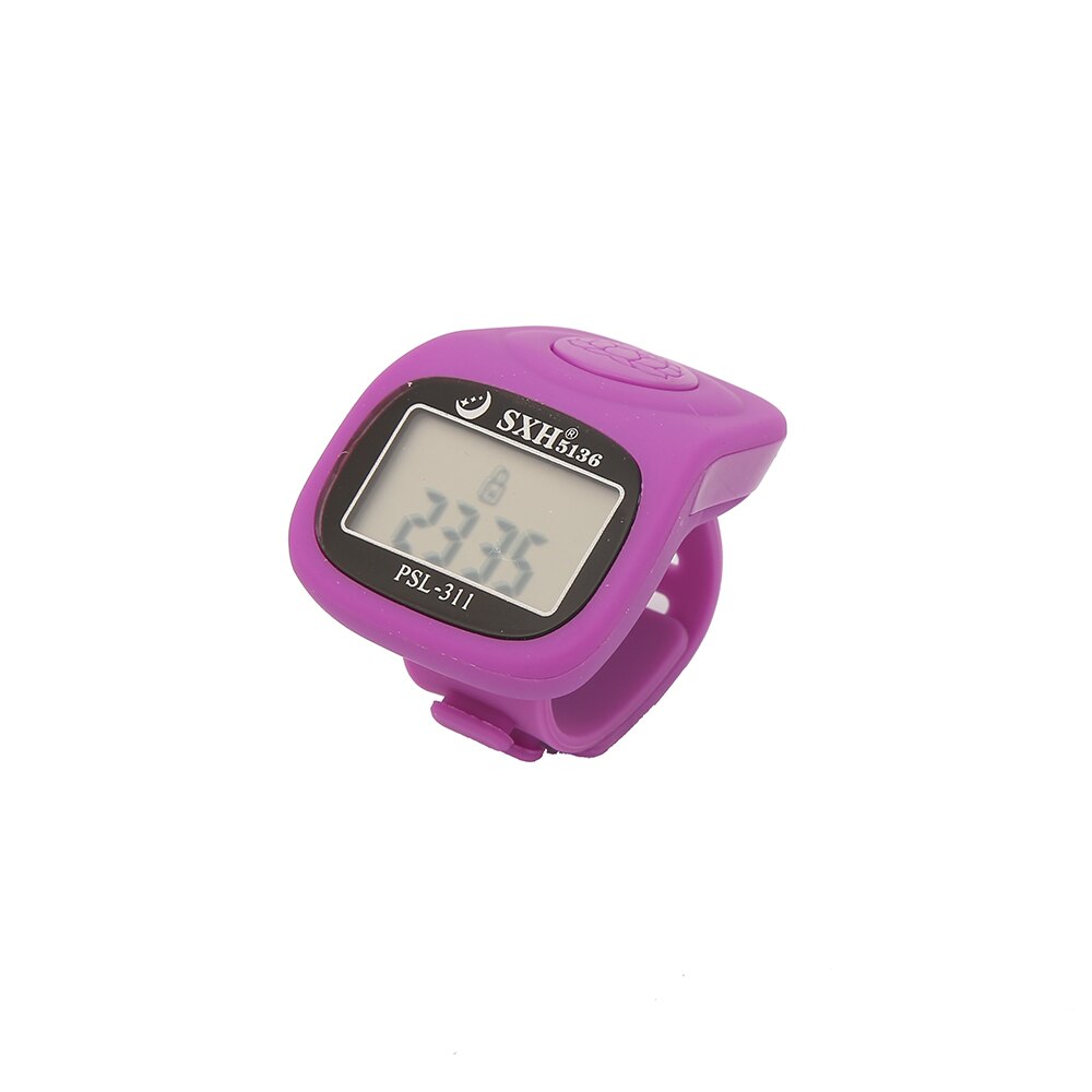 neue 6 digitale LCD hand tally zähler 8 kanäle LED licht zeit neue funktion elektronische gebet silicon ring zähler freeship: Purple