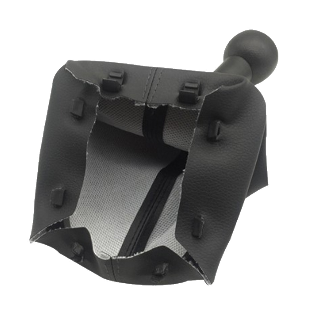 Pomo de cambio de marchas de 5 velocidades con cuellos palanca de cambio de marchas cubierta antipolvo para Peugeot 307