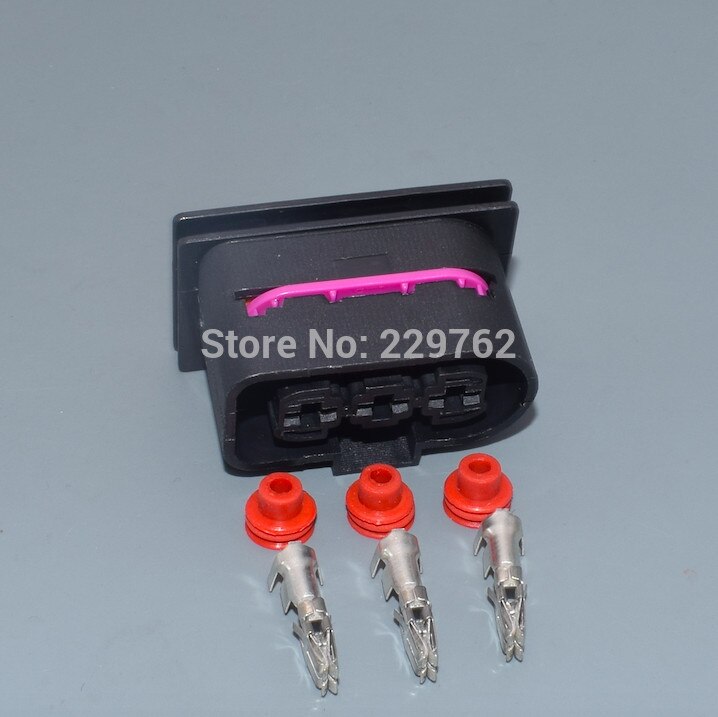 Shhworldsea 3 -pins 1 j 0 906 443 voor volkswagen jetta elektronische ventilator stekker radiator stekker aansluiting stekker vrouwelijke mannelijke connector