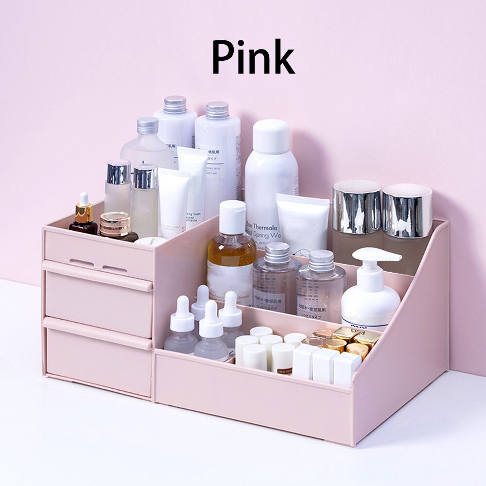 Grote Capaciteit Cosmetische Opbergdoos Make Lade Organizer Houder Desktop Diversen Voor Borstel Sieraden Nagellak Container