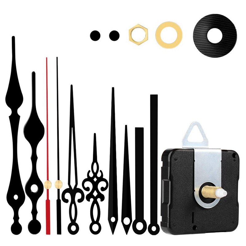 Clock Mechanism High Torque Clock Kit Clock Mechanism Replacement Quartz Clock Movement DIY Clock Hands and Motor Kit: Default Title