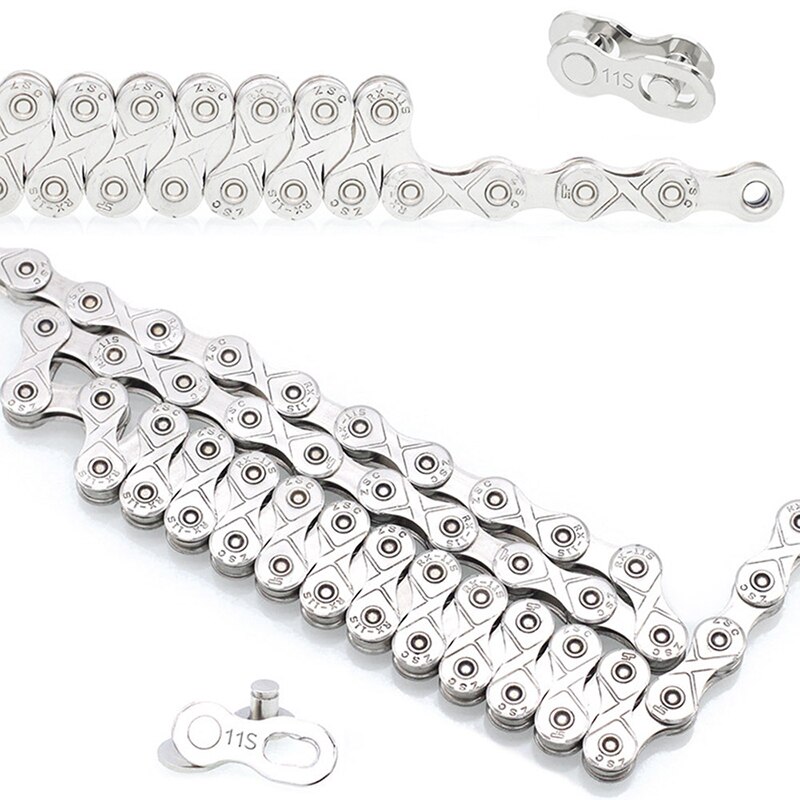 6 7 8 9 10 11 Speed Bicycle Chain 116 Links MTB Mountain Road Bike Stainless Steel Chains Plating Cycling Accessories BC0577