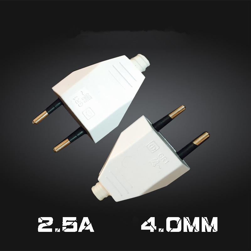 3 x EU Plug 4mm Pin DIY Rewireable Plug Max AC250V... – Vicedeal