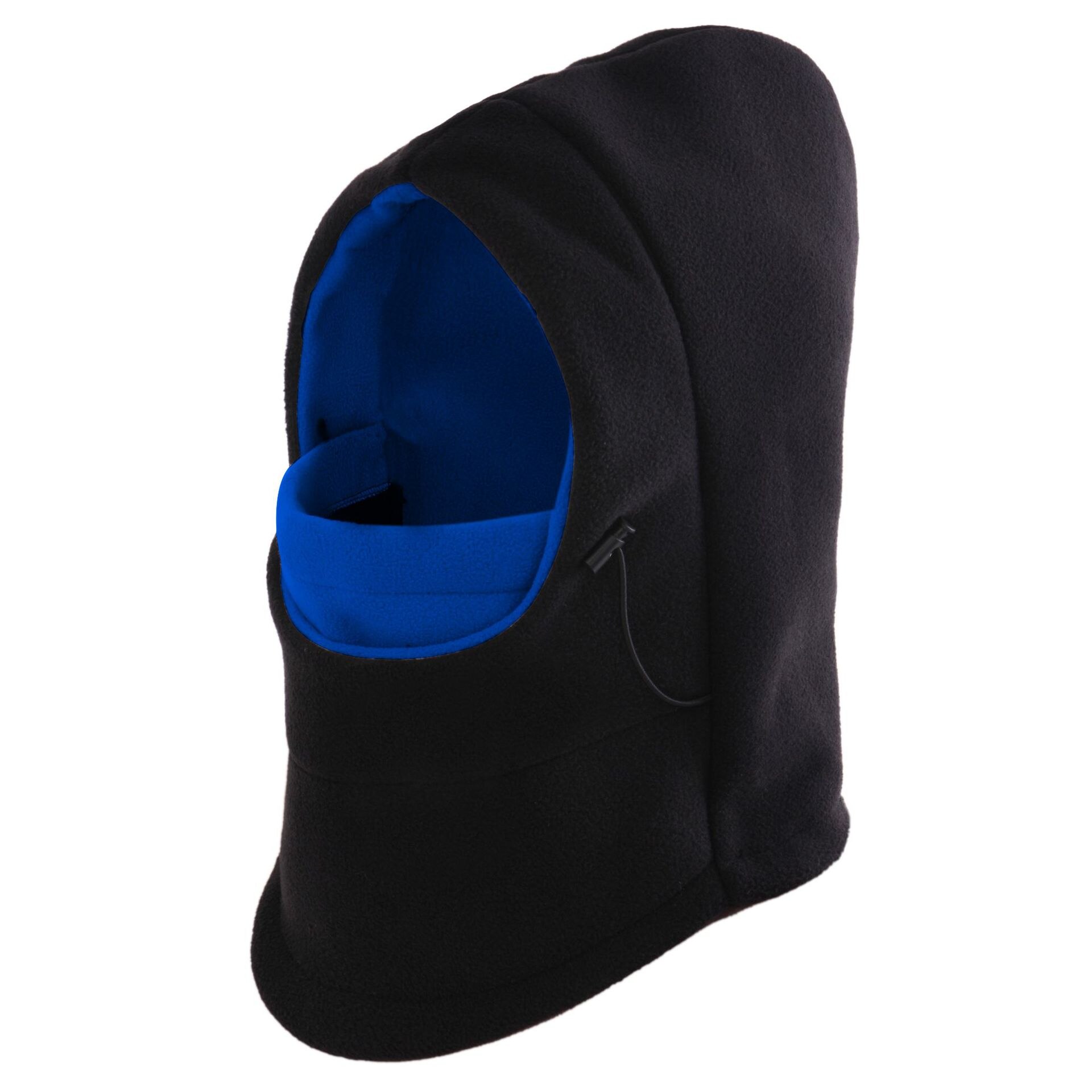 Winter Balaclava Hat Windproof Hat With Mask Unisex Ski Hat Mens Winter Fleece Hat Wrapped Warm Hat: Black and royal blue