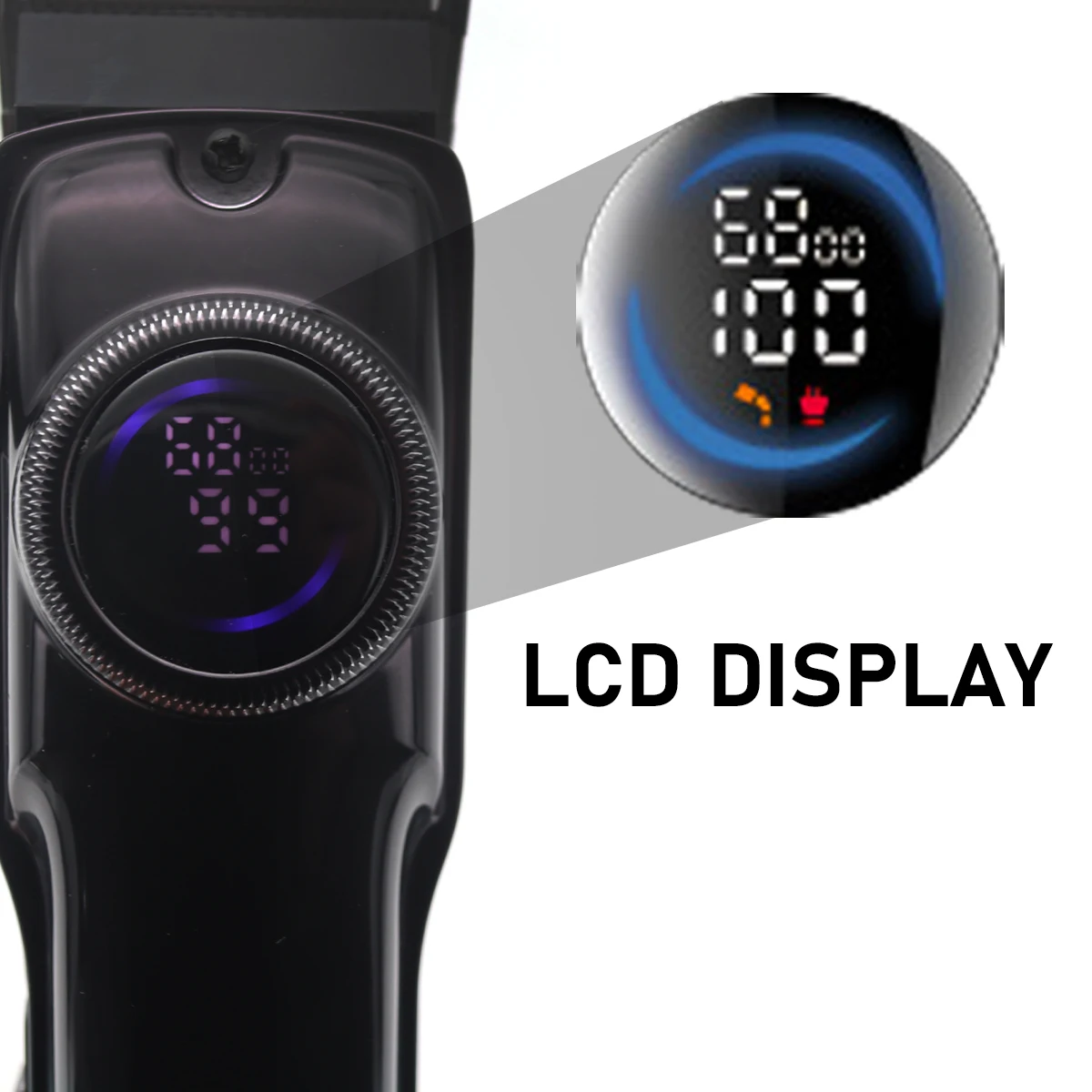 Kemei KM-2279 Hair Clipper for Men LCD Display Low Noise Cordless USB Interface Hair Cutting Machine Hair Trimmer