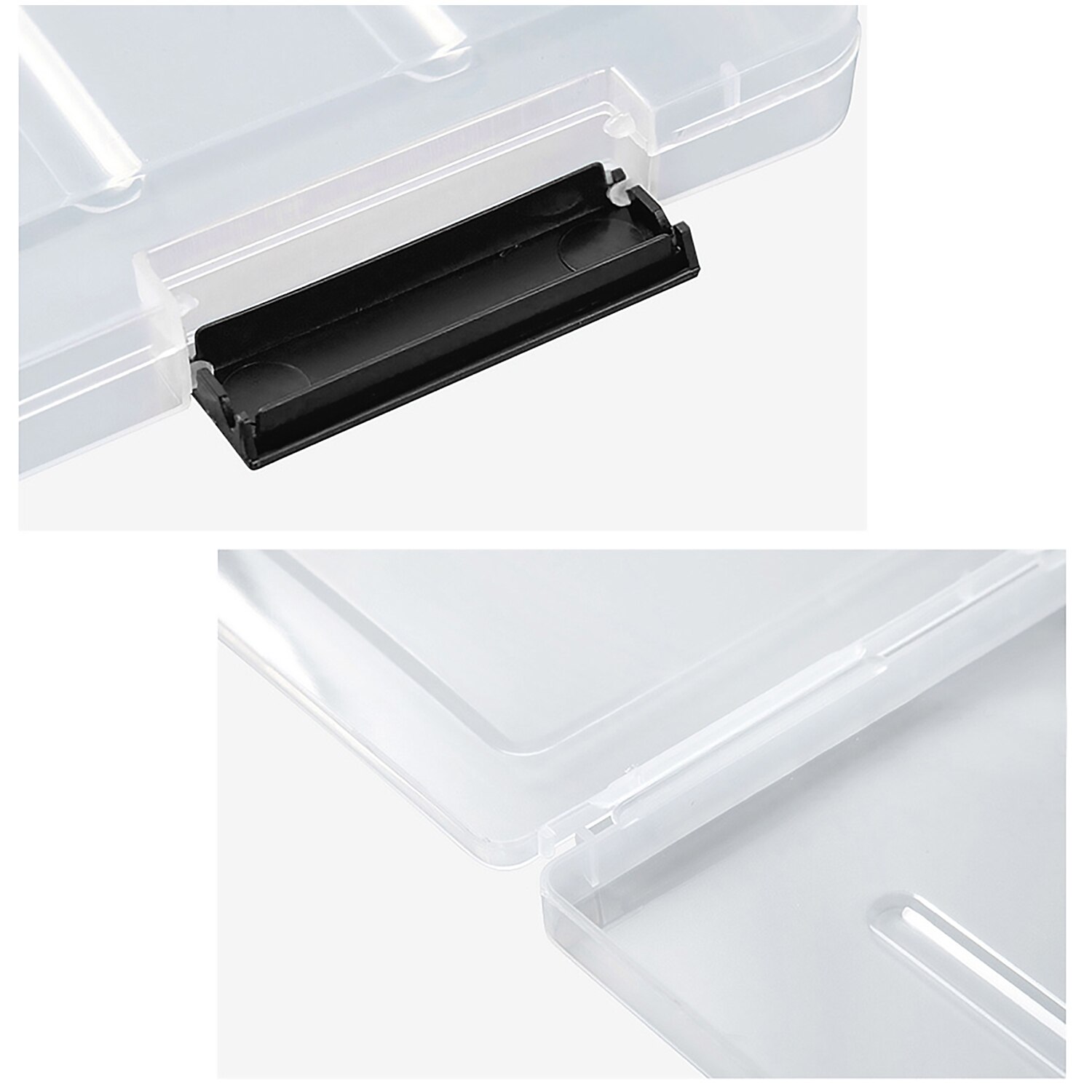 Portable Transparent Plastic A4 Size File Document Storage Case Box Organizer Container for Home Office School Business Supplies