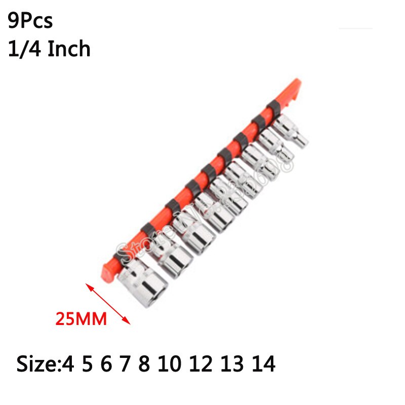 Socket Bit Joint Holder 1/4" 3/8" 1/2" Drive Adaptor Hex Shank Quick Release Adapter Converters Tool with Socket Rack Holder: NO1