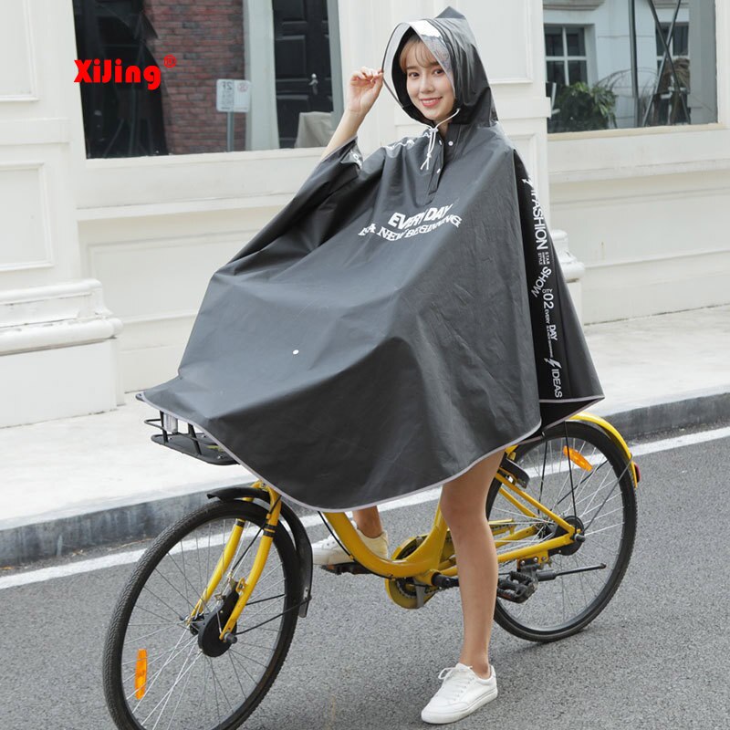 Herre kvinders cykelcykel regnfrakke regnkappe poncho hætteklædt vindtæt regnfrakke mobilitet scooterovertræk