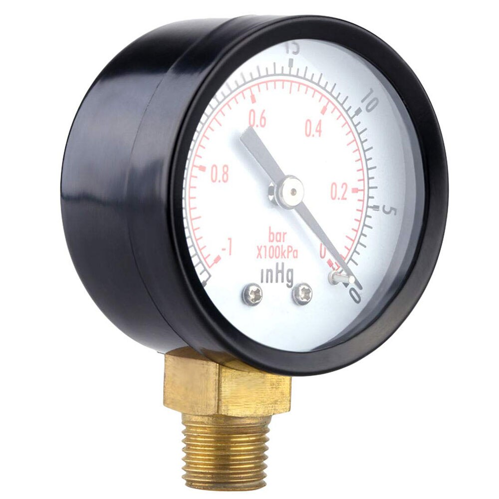 Vakuummanometer miniurtavla dubbelskala mätklocka 1/4 &quot; npt  -30hg/0ps vakuumtryckmätare 2 &quot; ratten digital display mätare