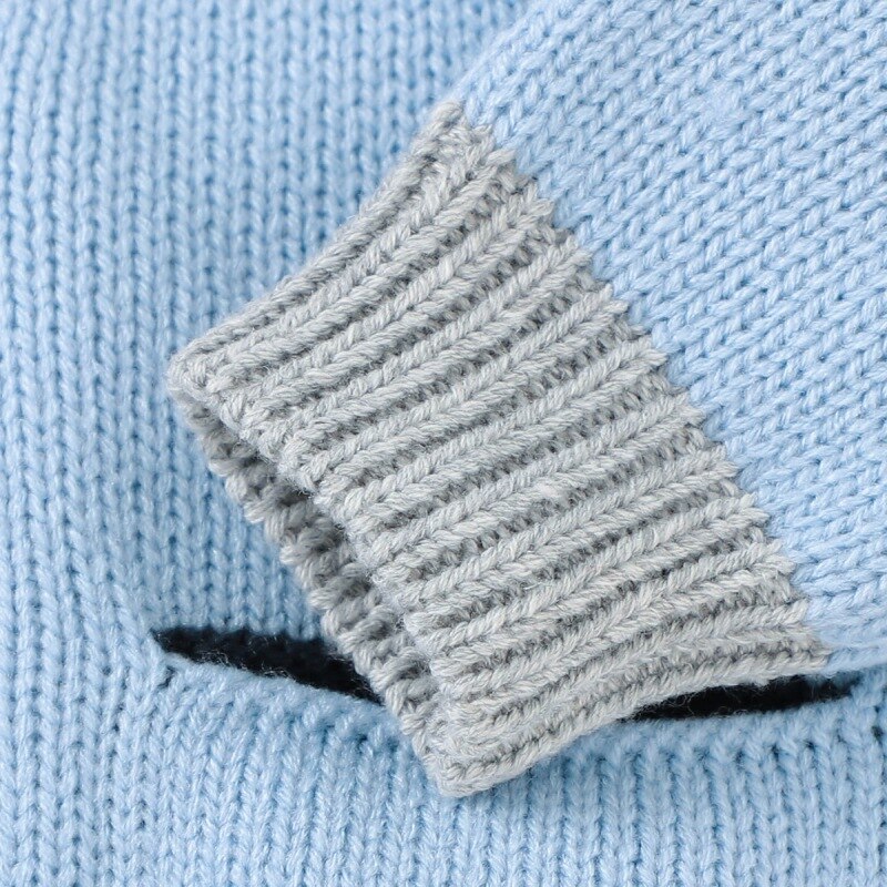 Roupas de bebê outono casaco de bebê camisola topo meninos meninas jaqueta-em torno do pescoço manga longa malha cardigan cereja bordado oco