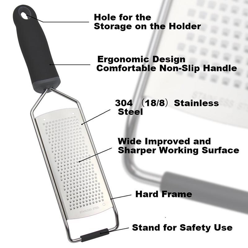 Multifunction Stainless Steel Grater Cheese Lemon Hand Grater Microplane Planing Knife Vegetable Kitchen Tools Fruit Tool