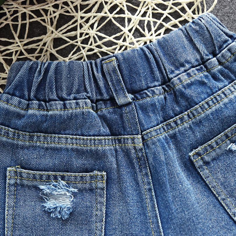 2-7 T Sommer Kinder Jeans Für Mädchen Casual Denim Loch Kurze Hosen Kleinkind Baby Kurze Hose Kinder mädchen Jungen Kleidung Y1032