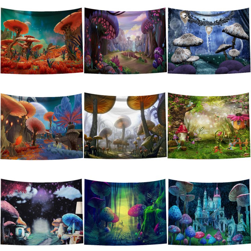 Tenture murale tapisserie 3D décor à la maison fée monde fond mur tissu couverture avec 2 pièces sans couture clou et Clip